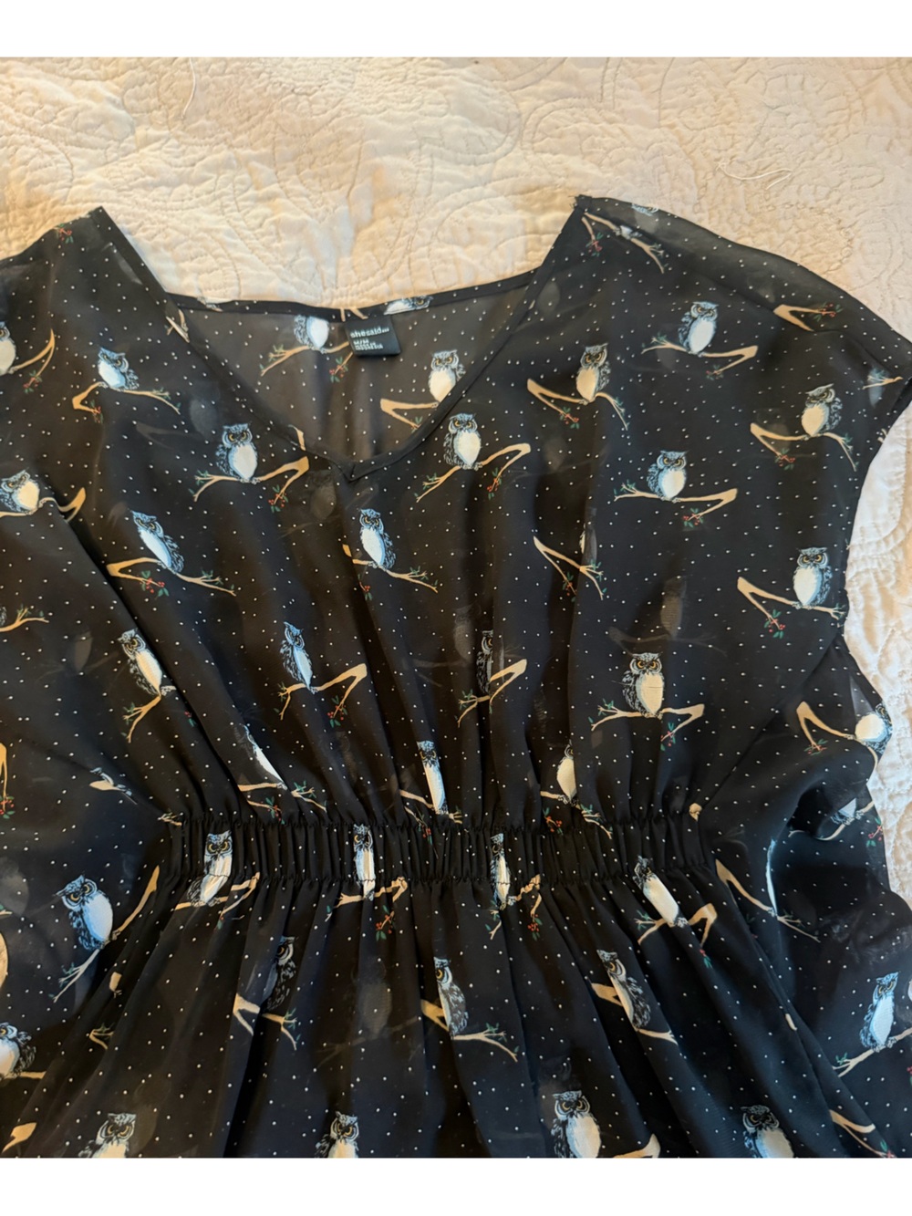 Adorable sheer owl dress by Shesaid… - Picture 3 of 4